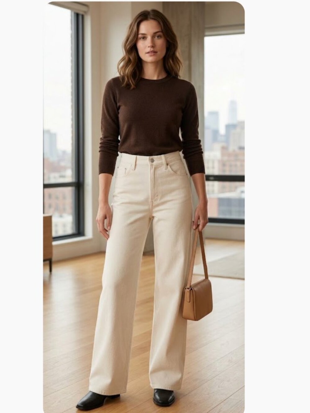 NWT Levi's Cinch High Waist Baggy Wide Leg Jeans 30X31 White